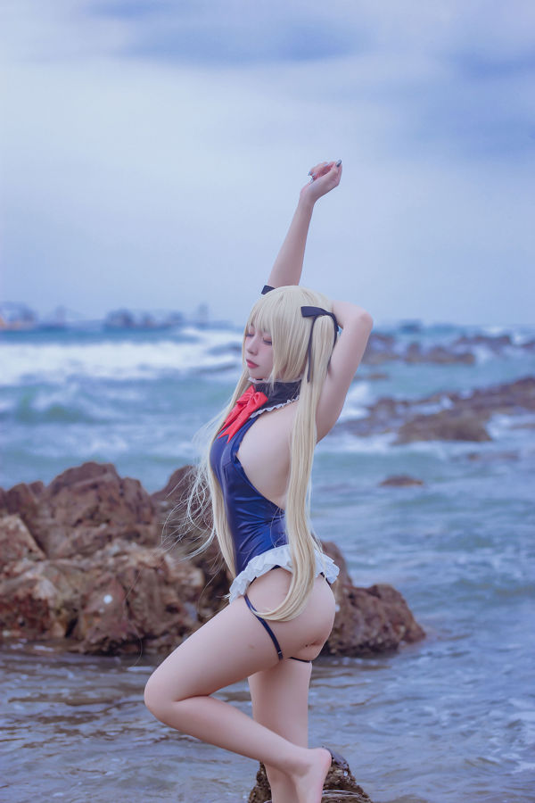 [Net Red COS] Popularny strój kąpielowy Coser Nizuo Nisa-Blue Marie Rose