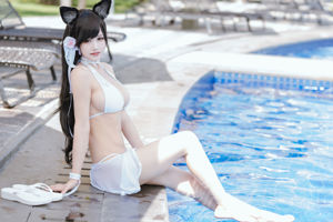 [Net Red COSER] Аниме-блогер Chiyo Ogura w - Captain Atago Swimsuit