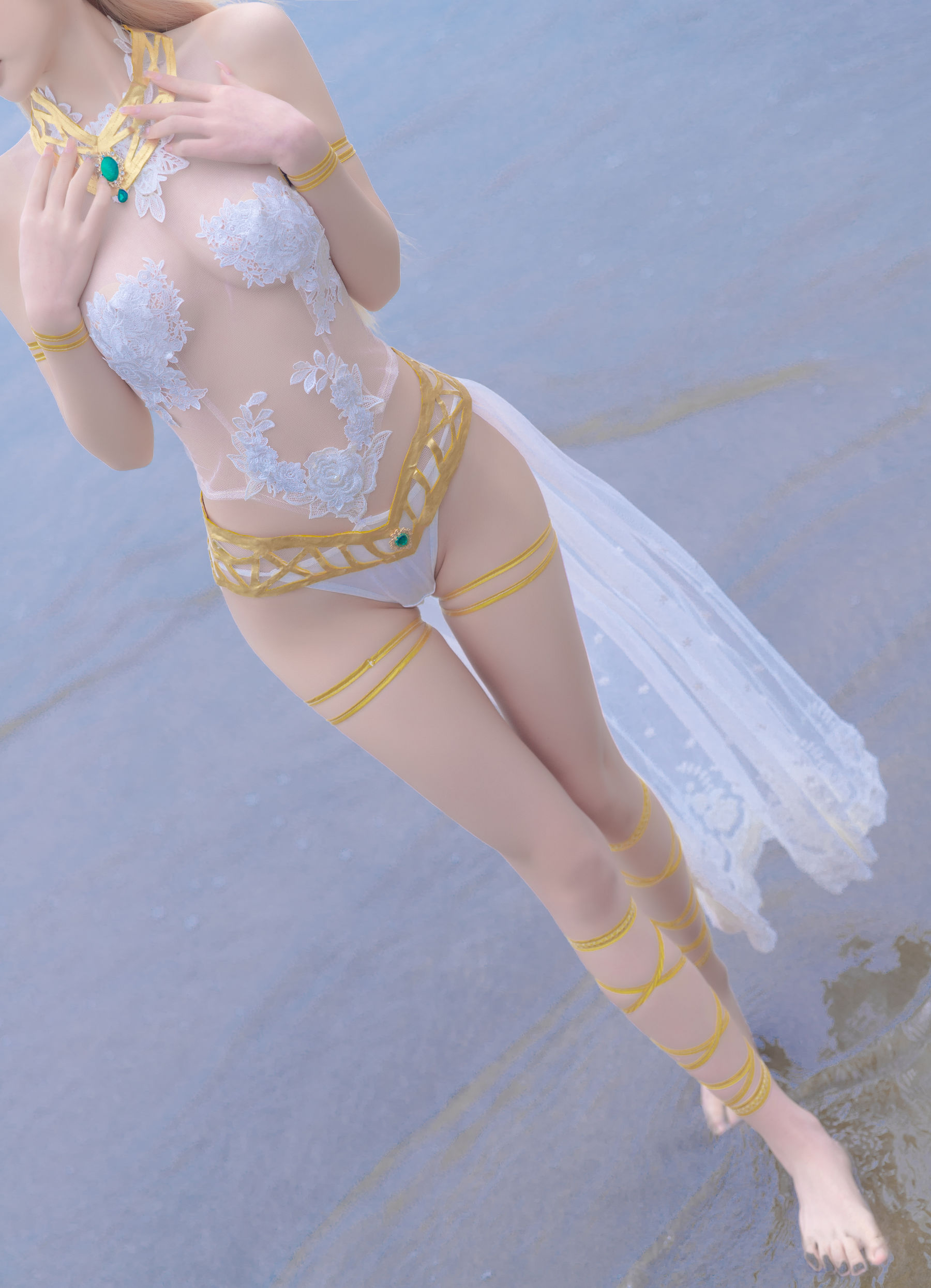 [Net Red COSER Photo] Stunning Shimizu Yuno-Marie Rose White Swimsuit Page 20 No.77f5a4