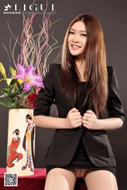 [丽 柜 贵 足 LiGui] Collection complète de belles jambes et pieds en jade du modèle Yoona "OL Professional Wear Silk Foot High Heels"