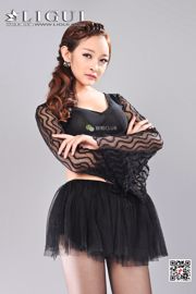 Modelo Xiao Yang Mi "Encaje + Seda negra + Pies hermosos" [丽 柜 Ligui]