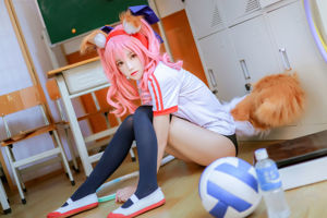 [ภาพถ่าย Net Red COSER] Cherry Peach Meow - อดีตชุดยิมของ Tamamo