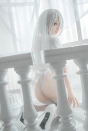 [Net Red COS] Anime Blogger Stupid Momo - 2B-White Wedding Dress
