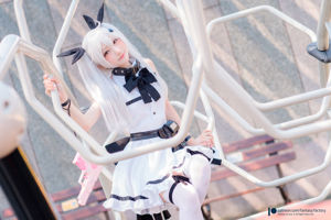 [Foto cosplay] Xiao Ding "Fantasy Factory" - 2019.11 Meias de tule preto e branco arrastão